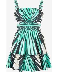 Roberto Cavalli - Ray Of Sea Print Dress Mini - Lyst