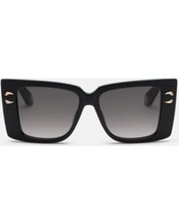 Roberto Cavalli - Sunglasses With Wide Rectangualr Front With Fangs - Lyst