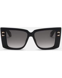 Roberto Cavalli - Sunglasses With Wide Rectangualr Front With Fangs - Lyst