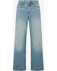Roberto Cavalli - Light Wide-Leg Jeans With Monogram Rc - Lyst