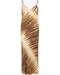 Roberto Cavalli - Natural Barb Print Dress - Lyst