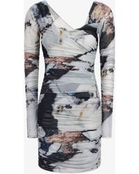 Roberto Cavalli - Marble Print Dress - Lyst