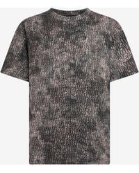 Roberto Cavalli - Faded Effect T-Shirt With All-Over Lettering - Lyst