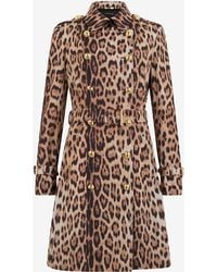 Roberto Cavalli - Manteau À Double Boutonnage Imprimé Jaguar Skin - Lyst