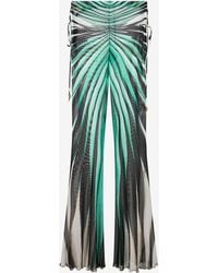 Roberto Cavalli - Ray Of Sea Print Flared Trousers - Lyst