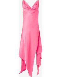 Roberto Cavalli - Dress With Asymmetric Skirt - Lyst