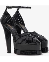 Roberto Cavalli - Sandali Platform Con Tomaia Intrecciata - Lyst