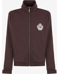 Roberto Cavalli - Sudadera Marrón Con Cremallera - Lyst