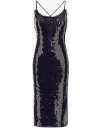 Roberto Cavalli - Sequined Midi Dress - Lyst