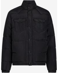Roberto Cavalli - Puffer Jacket With Monogram Jc - Lyst