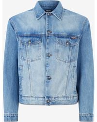 Roberto Cavalli - Veste En Denim Avec Lettrage - Lyst