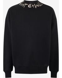 Roberto Cavalli - Sudadera Negra Con Logo - Lyst
