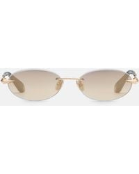 Roberto Cavalli - Oval Rimless Sunglasses - Lyst