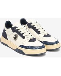 Roberto Cavalli - Sneakers With Inserts And Mirror Snake Monogram - Lyst