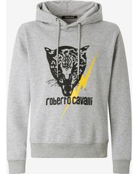 Roberto Cavalli - Sweatshirt With Jaguar And Lightning - Lyst