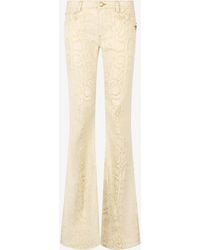 Roberto Cavalli - Flared Jeans With Python Motif - Lyst