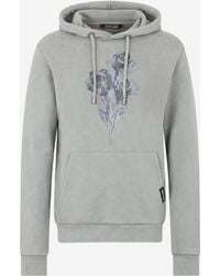 Roberto Cavalli - Sweatshirt With Printed Roses - Lyst