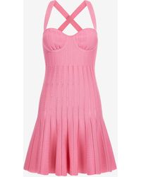 Roberto Cavalli - Short Knitted Dress - Lyst