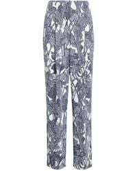 Roberto Cavalli - Iris Print Straight Leg Trousers - Lyst