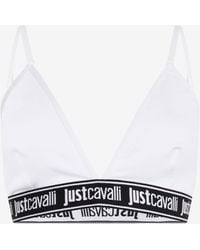 Roberto Cavalli - Triangle Bra Logo Band - Lyst
