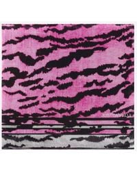 Roberto Cavalli Schal mit tiger-print - Pink