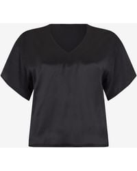 Roberto Cavalli - Silk Top With Cut-Outs - Lyst
