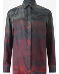 Roberto Cavalli - Silk Shirt With A Mottled Effect - Lyst