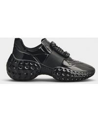 Roger Vivier Viv' Run Light Strass Buckle Sneakers - Black