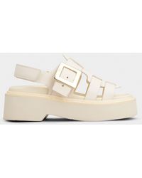Roger Vivier - Sandalias viv' rangers en piel - Lyst