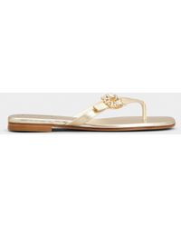 Roger Vivier - Thong Mules Inn Leather - Lyst