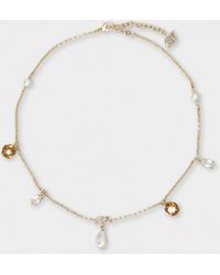 Roger Vivier - Rose Pearls Necklace - Lyst
