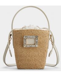 Roger Vivier - Sac Seau Viv' Skate Boucle Strass Mini - Lyst