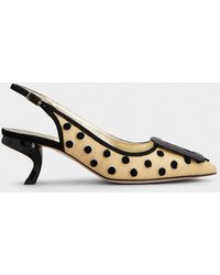 Roger Vivier - Polka Dot Virgule Slingback Pumps - Lyst