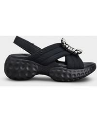 Roger Vivier - Viv' Run Light Sandals In Fabric - Lyst