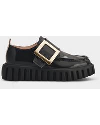 Roger Vivier - Viv' Go-thick Metal Buckle Loafers - Lyst