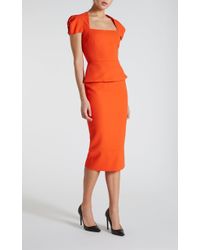 Roland Mouret Galaxy Skirt - Orange