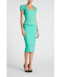 Roland Mouret Galaxy Skirt - Green