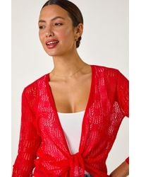 Roman - Textured Light Knit Shrug - Lyst