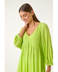 Roman - Shirred V-Neck Top - Lyst