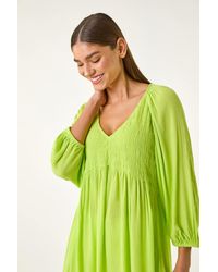 Roman - Shirred V-Neck Top - Lyst
