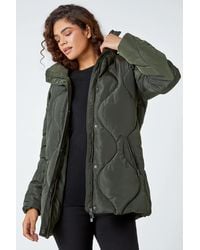 Roman - Quilted Faux Fur Hooded Coat - Lyst