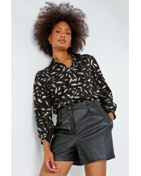 D.u.s.k - Metallic Feather Print Shirt - Lyst