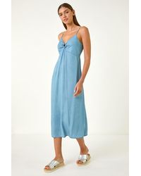 Roman - Ring Centre Midi Dress - Lyst