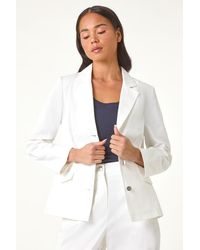 Roman Petite - Cotton Stretch Blazer - Lyst