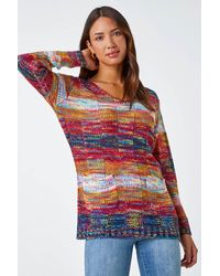 Roman - Mixed Yarn Pocket Detail Jumper - Lyst