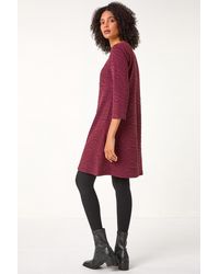 Roman - Wave Textured A-Line Dress - Lyst