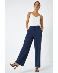 Roman - Wide Leg Premium Stretch Trousers - Lyst