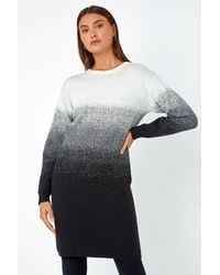 Roman - Ombre Knitted Jumper Dress - Lyst