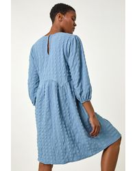 Roman - Bubble Textured A-Line Stretch Dress - Lyst
