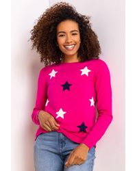 Roman - Star Print Crew Neck Jumper - Lyst